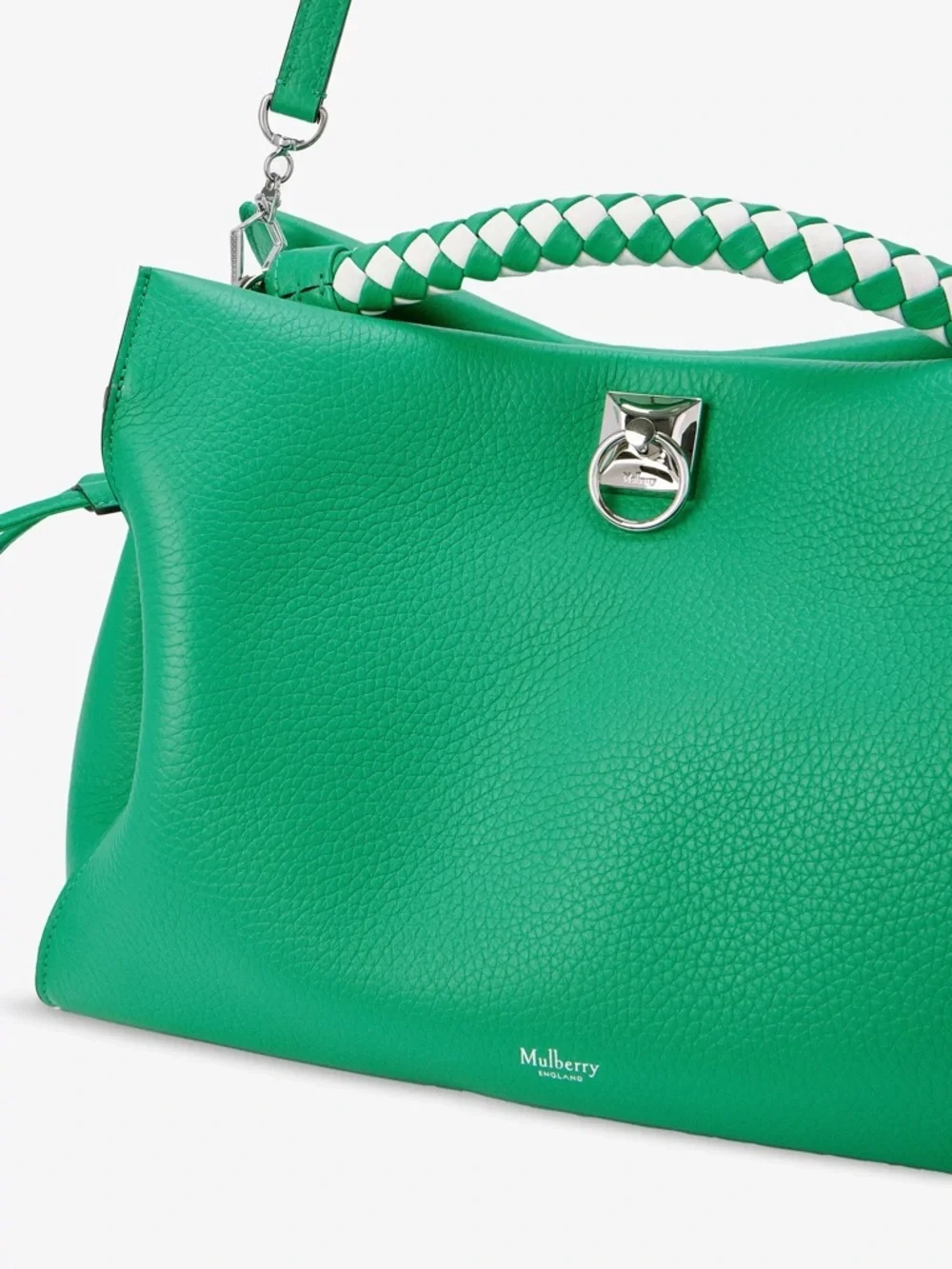 MULBERRY IRIS Green Leather Top-Handle Women’s Bag. NWOT